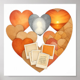 Collage van liefde poster