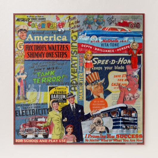 COLLAGE VAN NOSTALGIE LEGPUZZEL (Verticaal)