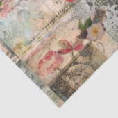 Collage van oude briefkaarten tissuepapier (Detail)