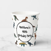 Collage van Plastic Speelgoed Dinosaurussen en Uw  Papieren Bekers (Voorkant)