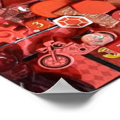 Collage van rode karton poster (Hoek)