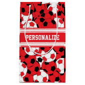 Collage van rood Voetbal | personaliseren Klein Cadeauzakje (Voorkant)