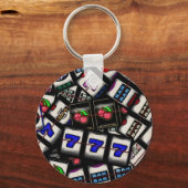 Collage van sleufmachineleesjes sleutelhanger (Voorkant)