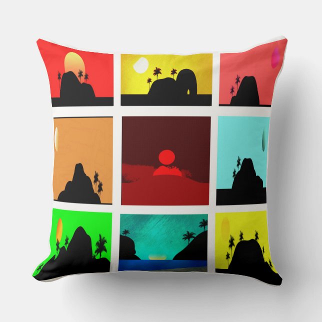 collage van tropische eilanden kussen (Voorkant)