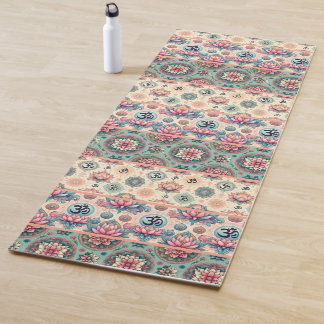 Collage van Turquoise en perzik Mandalas 2.0 Yogamat
