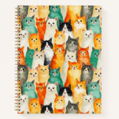 Collage van Waterverf Cats Journal Notitieboek (Voorkant)
