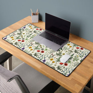 Collage van wilde bloemen bureaumat