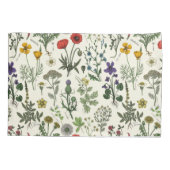 Collage van wilde bloemen kussensloop (Achterkant-Links)