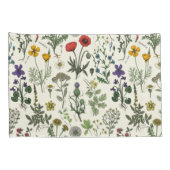 Collage van wilde bloemen kussensloop (Achterkant-Rechts)