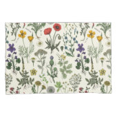 Collage van wilde bloemen kussensloop (Voorkant-Rechts)