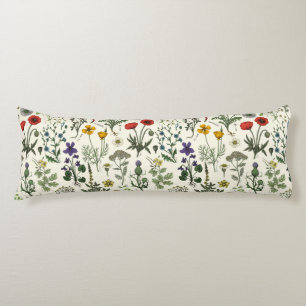 Collage van wilde bloemen lichaamskussen