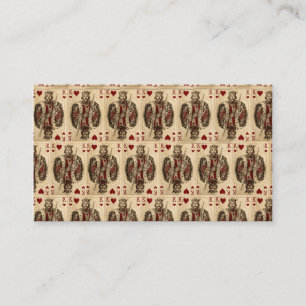 Collage vintage de cartes de jeu du Roi Hearts