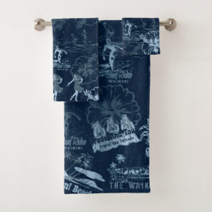 Collage Vintage Hawaï sur Indigo Blues