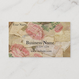 Collage vintage, lettres françaises et cartes