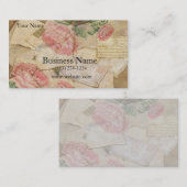 Collage vintage, lettres françaises et cartes (Devant / Derrière)