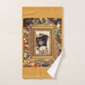 Collage vintage Retro avec dentelle et fleurs (Serviette à main)
