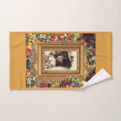 Collage vintage Retro avec dentelle et fleurs (Serviette à main)