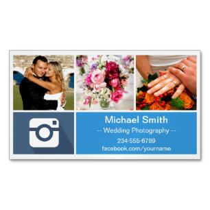 Collage voor fotografie - Creatieve moderne metros Visitekaartje Magneet