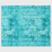 Collage voor gekneusde blauwe Rozen Cadeaupapier (Vlak)