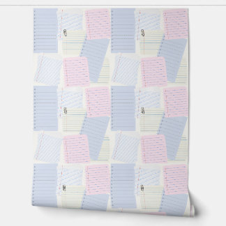 Collage voor schooldocumenten behang