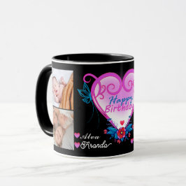 Collage Vriend Foto's_Gelukkige Verjaardag 4 Foto  Mok