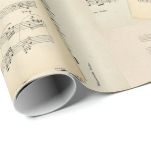 Collage Wrapping Paper van muzieksamenstelling Cadeaupapier