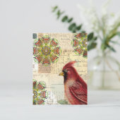 Collaged Old Letters and Briefkaarten with Bird (Staand voorkant)