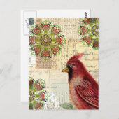 Collaged Old Letters and Briefkaarten with Bird (Voorkant / Achterkant)