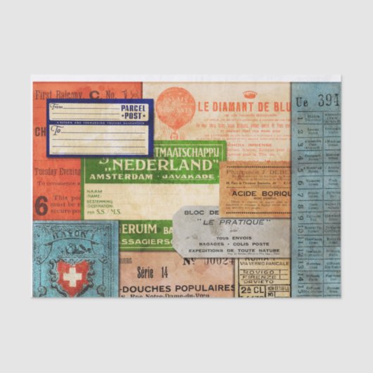 Collaged Tissue Paper Tissuepapier (Voorkant)