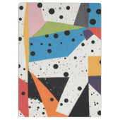 Collagepapier Zwarte Stippen Klembord (Achterkant)