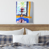 Collages Bruyants Artist's Book Slakkerij C Canvas Afdruk (Insitu (Slaapkamer))