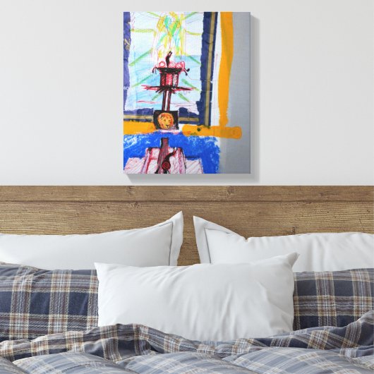 Collages Bruyants Artist's Book Slakkerij C Canvas Afdruk (Insitu (Slaapkamer))