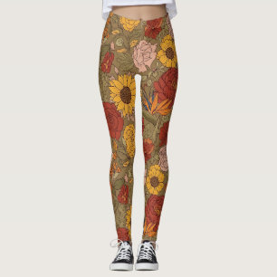 Collant à motif floral chaud