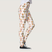 collant blanc avec une fleur abstraite colorée (Droite)
