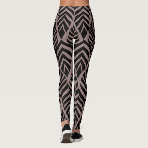 Collant imprimé safari abstrait marron et noir