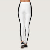 collant long noir et blanc squelette adolescent (Dos)