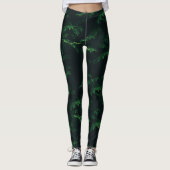 Collants à branches de pin vert foncé (Devant)
