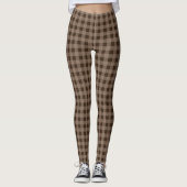Collants à carreaux marron rétro (Devant)