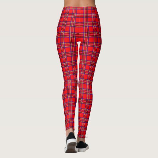 Collants à carreaux rouge rétro (Dos)