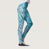 Collants à écailles de dragon turquoise (Droite)