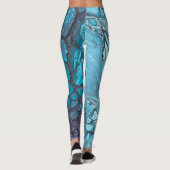 Collants à écailles de dragon turquoise (Dos)