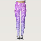 Collants à gouttes de paillettes violettes (Devant)