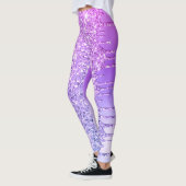 Collants à gouttes de paillettes violettes (Gauche)