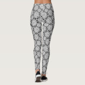 Collants à grille géométrique noir et blanc - Maro (Dos)