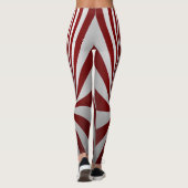 Collants à illusion d'optique rouge et blanc (Dos)
