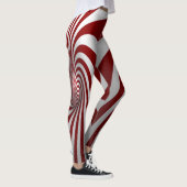 Collants à illusion d'optique rouge et blanc (Droite)