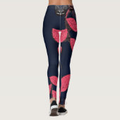 Collants à impression botanique florale rose et ma (Dos)