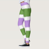 Collants à larges rayures du drapeau genderqueer (Gauche)