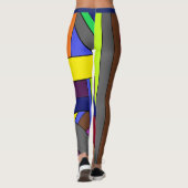 Collants à lignes abstraites multicolores (Dos)