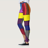 Collants à lignes abstraites multicolores (Gauche)